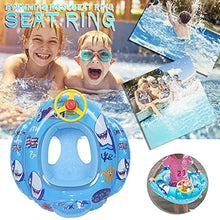 Load image into Gallery viewer, Horn Steering Wheel Seat Ring ,Cute Kids Inflatable Pool Float PVC Swim Float Air Bed Lake Boat Swimming Floats with Handles Surfing Raft Body Board Floating Mattress Seat Swim Ring for Kids 1-4 (A)
