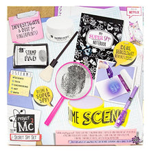 Load image into Gallery viewer, Project MC2 Pretend Play Super Spy Stem Science Kit by Horizon Group Usa, Includes Detective Finger Print Identification Set, Crime Scene Tape, Magnifying Glass, Spy Notebook &amp; More

