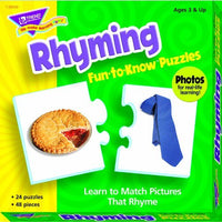 TREND ENTERPRISES INC. FUN TO KNOW PUZZLES RHYMING (Set of 6)