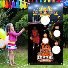 Load image into Gallery viewer, Basketball Toss Games with 3 Bean Bags, Indoor and Outdoor Bean Bag Toss Game, Sport Theme Party Decorations Supplies
