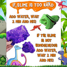 Load image into Gallery viewer, Dinosaur Slime kit for Boys Glow in The Dark DIY Slime - Easy to Make Butter Glitter Foam Slime - Dinosaur Party Favors- 12 Dinosaurs Included - Unique Slime Supplies Add-ins
