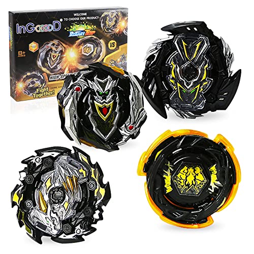 Ingooood Metal Fusion Gyro Toys for Kids, 4X High Performance Tops Attack Set with Launcher and Grip Starter Set and Arena Toys