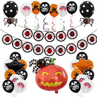 Halloween Party Decorations - Happy Halloween Banner, Latex Garland Balloons for Halloween Party, Decoration Party Supplies