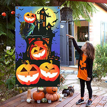 Load image into Gallery viewer, Halloween Toss Games Pumpkin Party Decoration with 6 Bean Bags for Kids
