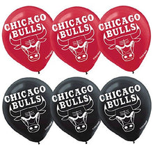 Load image into Gallery viewer, &quot;Chicago Bulls NBA Collection&quot; Printed Latex Balloons, Party Decoration, 12&quot;, 6 Ct.
