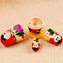 Load image into Gallery viewer, Semenovskaya Matryoshka Set 4 Pieces Hand Made Souvenir - Russian Nesting Dolls for Kids Traditional Semenov Style - Matriuskas Rusas
