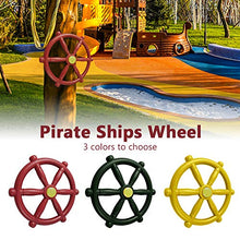 Load image into Gallery viewer, Denpetec Amusement Park Game Children Pirate Ships Wheel Jungle Gym Outdoor Fun Kids Toy,Backyard Playset Or Swingset Playground Accessories(Red)

