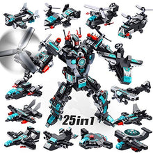 Load image into Gallery viewer, VATOS STEM Robot Building Toys, 577 PCS Construction Toys 25-in-1 STEM Toys for 6 Year Old Boys Creative Building Bricks Engineering Vehicles Blocks Kit for Kids Age 6 7 8 9 10 11 Year Old
