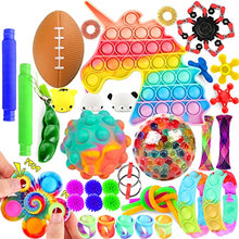Load image into Gallery viewer, Fidget Toys, 36 Pack Fidget Packs Set with Pop Fidget Spinner, Sensory Relieves Stress Anxiety for Kids Adults, Toy Box &amp; Party Favor Sensory Toys Pack, Tie Dye Push Pop Bubble Toy
