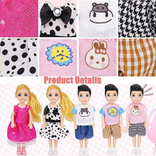 Load image into Gallery viewer, Lembani 20 Sets 6 inch Chelsea Doll Clothes Accessories 15 Dresses 5 Outfits for Kids Christmas Birthday Gifts
