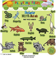 Playtime Felts Freshwater Marsh Animals and Their Names Felt Set for Flannel Board Storytime