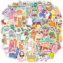 Load image into Gallery viewer, 80pcs Sloth Stickers for Kids Adult, Llama Stickers for Girls Teens, Cute Animal Waterproof Vinyl Stickers Pack for Laptop, Water Bottle, Skateboard, Guitar, Luggage Aesthetic Decals
