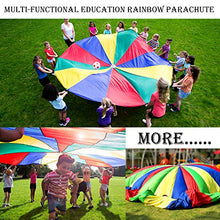 Load image into Gallery viewer, Gimilife 9ft Parachute for Kids, Play Parachute 8 Handles,Multicolored Parachute Toy Indoor,Outdoor Kids Parachute Cooperative Games for Girl Boy Toddlers Birthday Gift(L)
