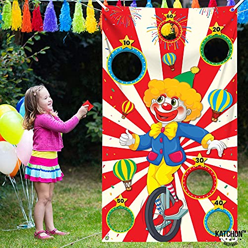 Big, Carnival Toss Games Banner - 3 Bean Bags | Carnival Theme Party Decorations | Circus Theme Party Decorations | Bean Bag Toss Game for Kids Carnival Decorations | Carnival Games for Kids Party