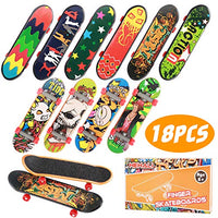 HEHALI 18pcs Finger Skateboards Professional Mini Fingerboards Toy Party Favors for Kids, Christmas Birthday Gifts (12 Normal + 6 Matte)