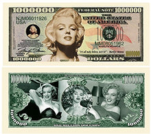 Load image into Gallery viewer, Marilyn Monroe Million Dollar Novelty Bill Play Money with Bill Protector
