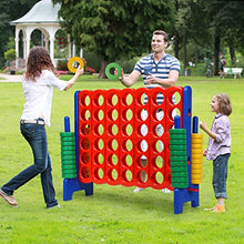 Load image into Gallery viewer, COOURIGHT 4 to Score Giant Game Set, Giant 4-in-A-Row Indoor &amp; Outdoor Game Set, 4 Feet Wide by 3.5 Feet Tall, Jumbo 4-to-Score with 42 Jumbo Rings &amp; Quick-Release Slider
