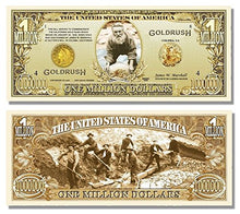 Load image into Gallery viewer, Gold Rush Million Dollar Bill with Bonus Thanks a Million Gift Card Set and Clear Protector
