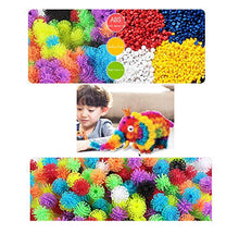 Load image into Gallery viewer, OMGOD 640pcs Building Blocks with Storage Box, DIY Creative Interlocking Solid Plastic Blossom Sticky Puff Balls Assembling Educational Puzzle Magnet Tiles Building Toys for 4 5 6 7+ Years Boys Girls
