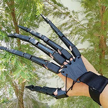 Load image into Gallery viewer, CUCUDAI Creative 3D Printed Halloween Articulated Fingers Flexible Joint Hand Model Horror Ghost Claw Party Costume Props Decoration-Black
