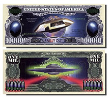 Load image into Gallery viewer, UFO Million Dollar Bill - Set of 25 With 1 Bonus Christopher Columbus Bill
