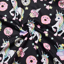 Load image into Gallery viewer, American Doll &amp; Girl Matching Dresses Donut Unicorn Outfits, Size 8 9

