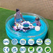 Load image into Gallery viewer, Bling Kiddie Pool, 60 inches Glitter Inflatable Kids Swimming Pool, Ball Pit, 5ft Durable Baby Pool for Indoor or Outdoor
