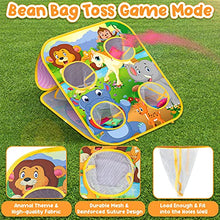 Load image into Gallery viewer, HelloJoy Bean Bag Toss Games for Kids, Outdoor Toys Double-Sided Foldable Animal Cornhole Board for Toddler Age 3 4 5 6 7 8 Years Old, Outside Beach Yard Lawn Backyard Party Gifts for Boys Girls
