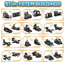 Load image into Gallery viewer, HISTOYE 51-in-1 Robot Building Kit for Kids STEM Building Toys Erector Set for Boys 8-12 Engineering STEM Projects Construction Building Blocks Toys Gifts for Boys Kids Age 6 7 8 9 10 11 12 Year Old
