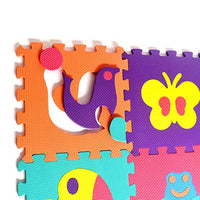 Animals Rubber EVA Foam Puzzle Play Mat Floor. 10 Interlocking playmat Tiles (Tile:12X12 Inch)