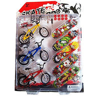 Remeehi Mini Finger Sports Skateboards with Metallic Stents 3 Bicycles 5 Skateboards