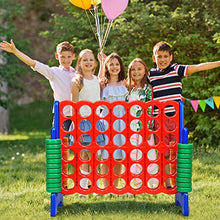 Load image into Gallery viewer, ARLIME Giant 4 in a Row Connect Game, 47&#39;&#39; Jumbo 4-to-Score Toy Set W/ Quick-Release Lever, Build-in Ring, Jumbo Sized for Kids &amp; Adults, Oversized Floor Activity for Indoor &amp; Outdoor Play
