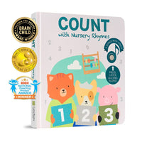 Count with Nursery Rhymes Sound Books for Toddlers 1-3 - Music Books for Toddlers 1-3 - Interactive Books for 1 Year Old with Counting and Numbers Songs - Books with Sounds for Toddlers 1-3