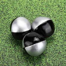 Load image into Gallery viewer, QYSZYG Juggling Balls, 3 Piece of Silver and Black Casual Portable Juggling Balls Diameter: 2.48 inches
