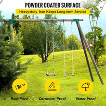 Load image into Gallery viewer, VEVOR Swing Set Bracket 12&quot; Swing Bracket A-Frame Construction Swing Set Hardware Iron Material with Green Powder Coated DIY Swing Set End Bracket Swing Set Kit for 2 (4x4) Legs &amp; 1 (4x6) Beam

