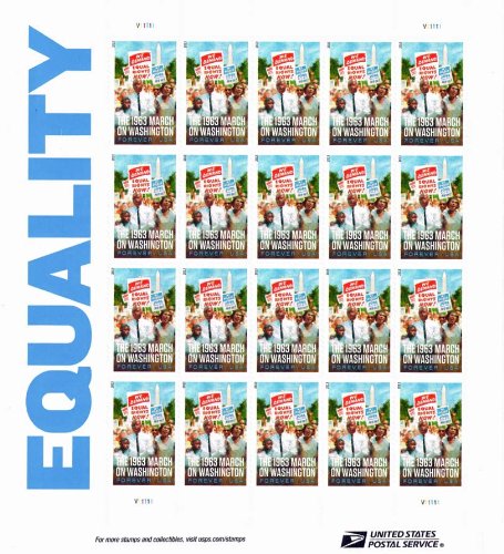 Equality - March of Washington Sheet of 20 x Forever U.S. Postage Stamps Scott 4804 by USPS