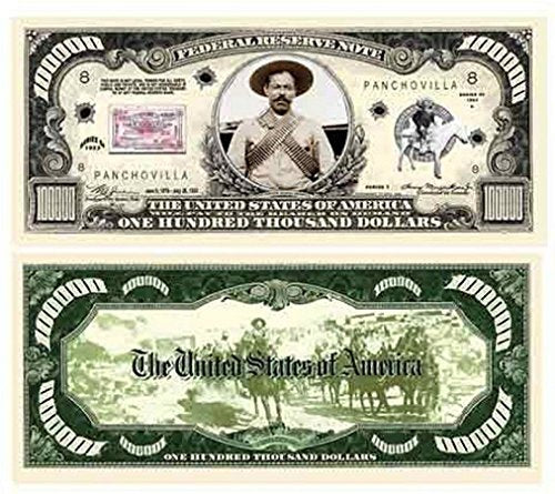 50 Pancho Villa Collectible Bills with Bonus Thanks a Million Gift Card Set