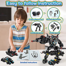 Load image into Gallery viewer, HISTOYE 51-in-1 Robot Building Kit for Kids STEM Building Toys Erector Set for Boys 8-12 Engineering STEM Projects Construction Building Blocks Toys Gifts for Boys Kids Age 6 7 8 9 10 11 12 Year Old
