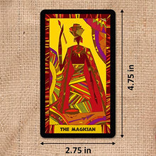 Load image into Gallery viewer, Da Brigh African Tarot Card Deck, Tarot Cards with Guide Book for Beginners, Modern Beginner Tarot Deck for Witches and Pagans, 78 Tarot Cards and Guidebook Included
