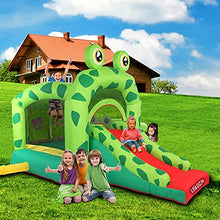 Load image into Gallery viewer, Frog Children Outdoor Inflatable Bounce House Castle 420 d Oxford, Inflator Included
