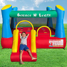 Load image into Gallery viewer, Educational Inflatable Bouncy House for Kids Outdoor Jump &#39;n Slide Bounce House with Blower Included for Kids Ages 3-8
