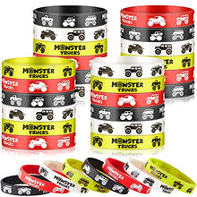 Load image into Gallery viewer, 48 Pieces Truck Silicone Bracelets Truck Party Favors Silicone Bracelets Colorful Stretch Wristbands for Truck Lovers Birthday Party Favors Supplies

