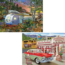 Load image into Gallery viewer, Bits and Pieces - Value Set of Two (2) 300 Piece Jigsaw Puzzles for Adults - Each Puzzle Measures 18&quot; x 24&quot; - 300 pc Camp Site Watch Dogs, Yellowstone Memories Jigsaws by Artist Bigelow Illustrations
