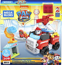 Load image into Gallery viewer, Mega Bloks PAW Patrol Marshall&#39;s City Fire Rescue, Building Toys for Toddlers (34 Pieces)
