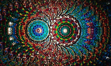 Load image into Gallery viewer, Pop Art Decoration Elliptic Flower Kaleidoscope Wheels Kaleidoscope Made of Dark Brass Traveler Accessory Idea Festival Accessories Burning Man Psychedelic EL
