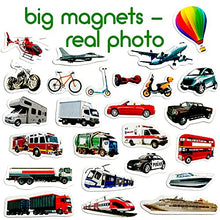 Load image into Gallery viewer, MAGDUM Transport Fridge Magnets for Toddlers - 25 Kids Magnets Fridge Magnets for Kids Refrigerator Magnets for Kids Baby Magnets Magnetic Toys Toddler Toys Baby Toys Kids Fridge Magnets
