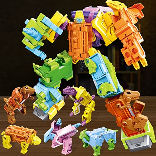 SNAEN 10 in 1 Digit Dinosaur Robot Action Figure Clearance Toy Numbers Transformers Toys, STEM Conversion kit, Suitable for Birthday Gifts Over 3 Years Old.