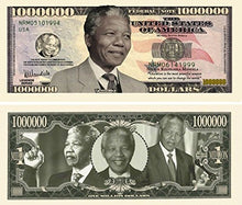 Load image into Gallery viewer, 25 Nelson Mandela Million Dollar Bill with Bonus Thanks a Million Gift Card Set
