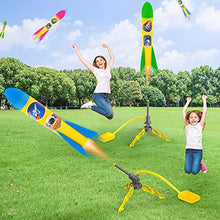 Load image into Gallery viewer, SpringFlower Toy Rocket Launcher for Kids, 2 Sturdy Rocket Launchers, 8 Colorful Foam Rockets, Fun Outdoor Toy for Kids, Gift for Boys &amp; Girls Age 3, 4, 5, 6, 7, 8+ Years Old
