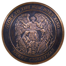 Load image into Gallery viewer, Christmas Series 1 oz .999 Pure Copper Round/Challenge Coin w/Black Patina (Christmas Angel)

